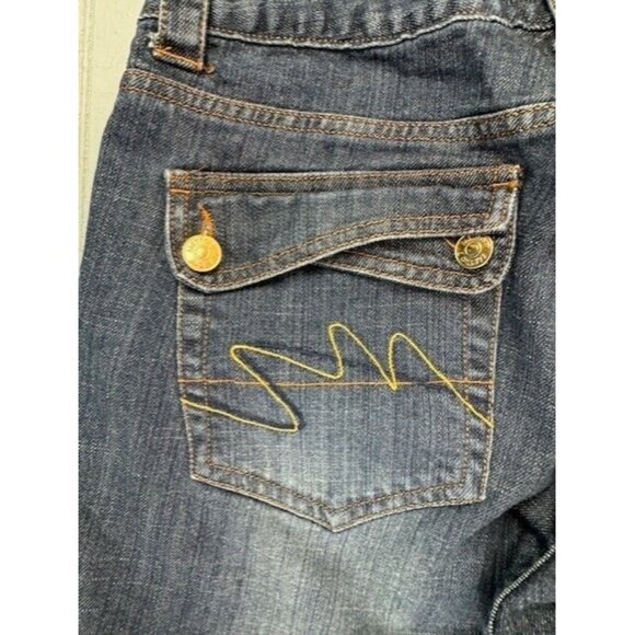 Metro 7 Womens Size 8 Jeans Crop Capri Low Rise Stretch Med Wash - Picture 4 of 5